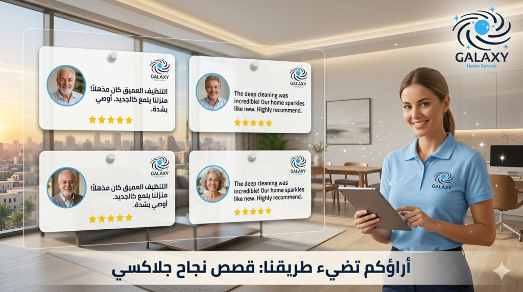 آراء عملاء شركة جلاكسي لخدمات التنظيف